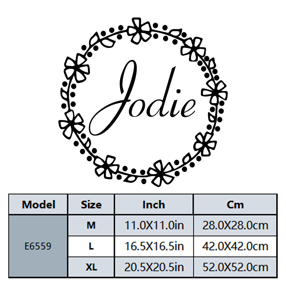 1PC Lovely Wreath Custom Text  - Home Decor Sticker 리뷰 및 가격