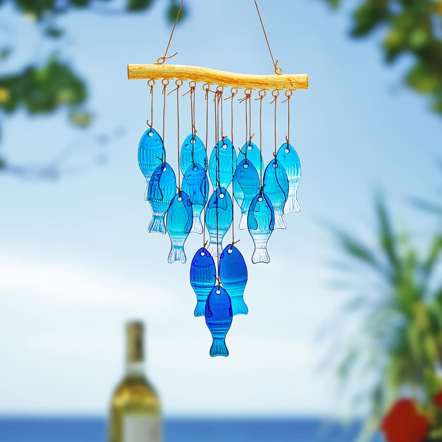 Blue glass sea wind chimes, ou - Boho Wind Chimes 리뷰 및 가격