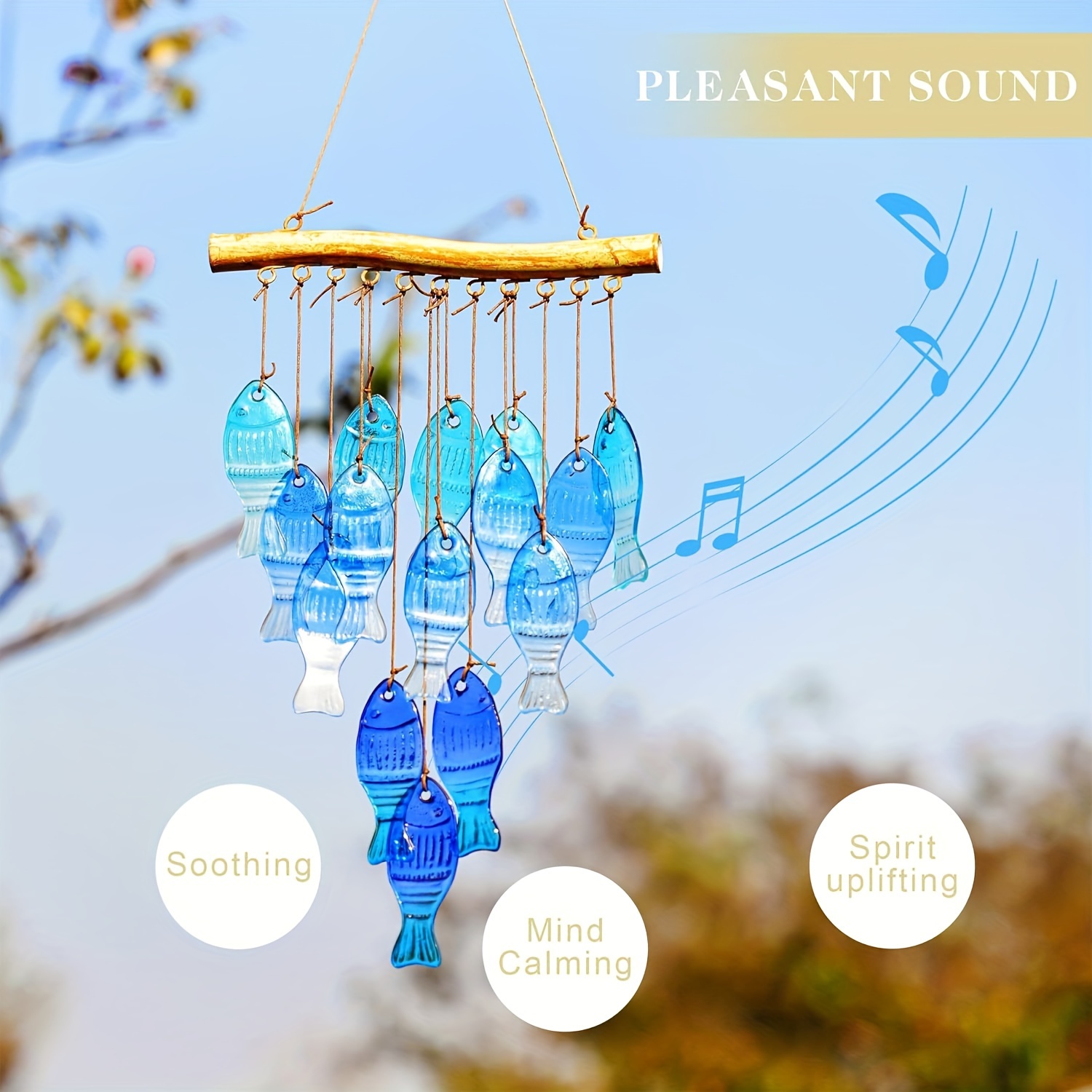 Blue glass sea wind chimes, ou - Boho Wind Chimes 리뷰 및 가격