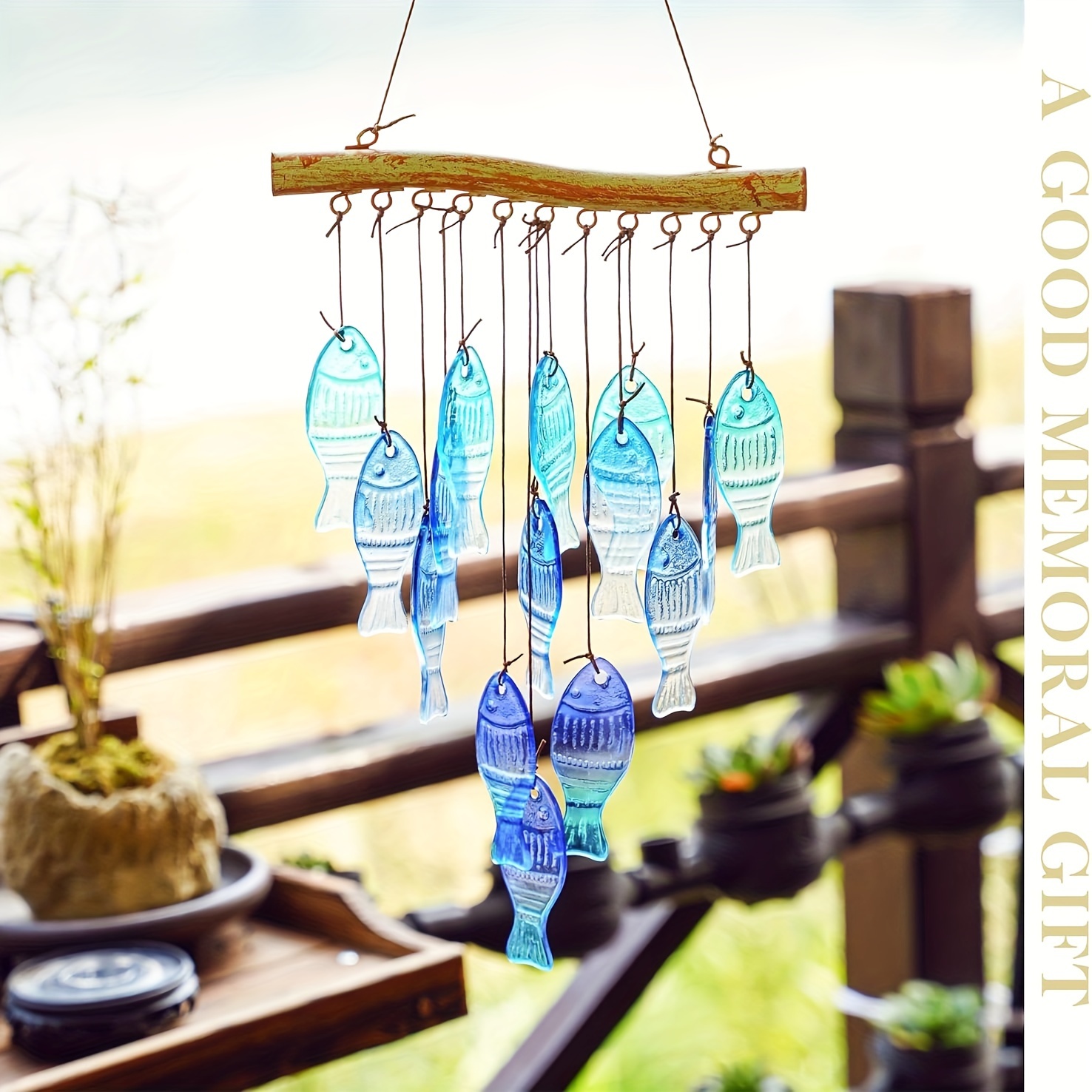 Blue glass sea wind chimes, ou - Boho Wind Chimes 리뷰 및 가격