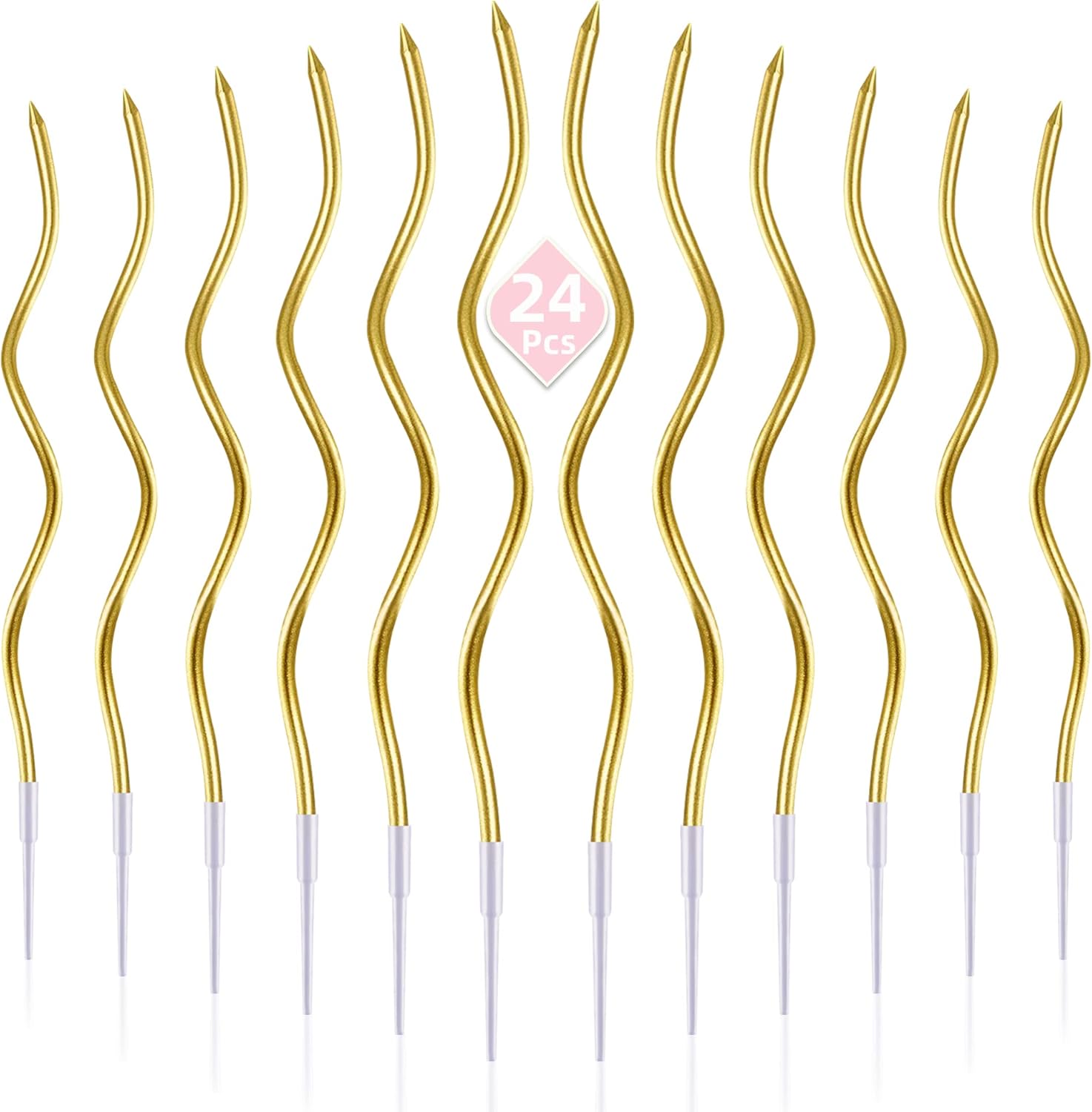 24-Count Gold Spiral Long Thin - Home Decor Gold 리뷰 및 가격