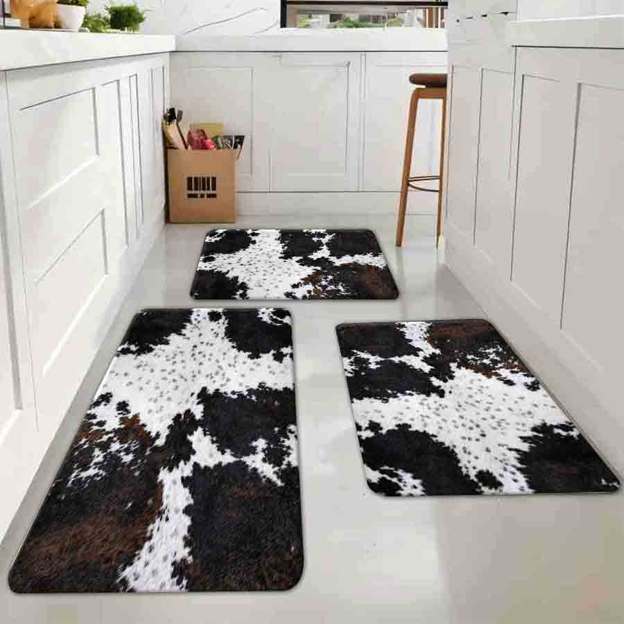 1/2/3Pcs Flannel Kitchen Mat—F - Cowhide Rug Faux 리뷰 및 가격