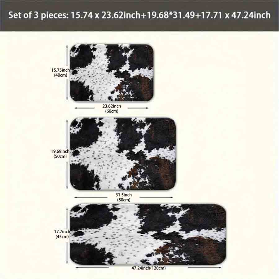 1/2/3Pcs Flannel Kitchen Mat—F - Cowhide Rug Faux 리뷰 및 가격