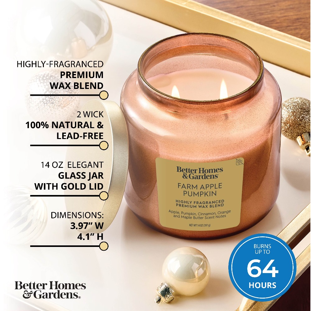 Orange Glass Jar Candle with G - Home Decor Gold 리뷰 및 가격