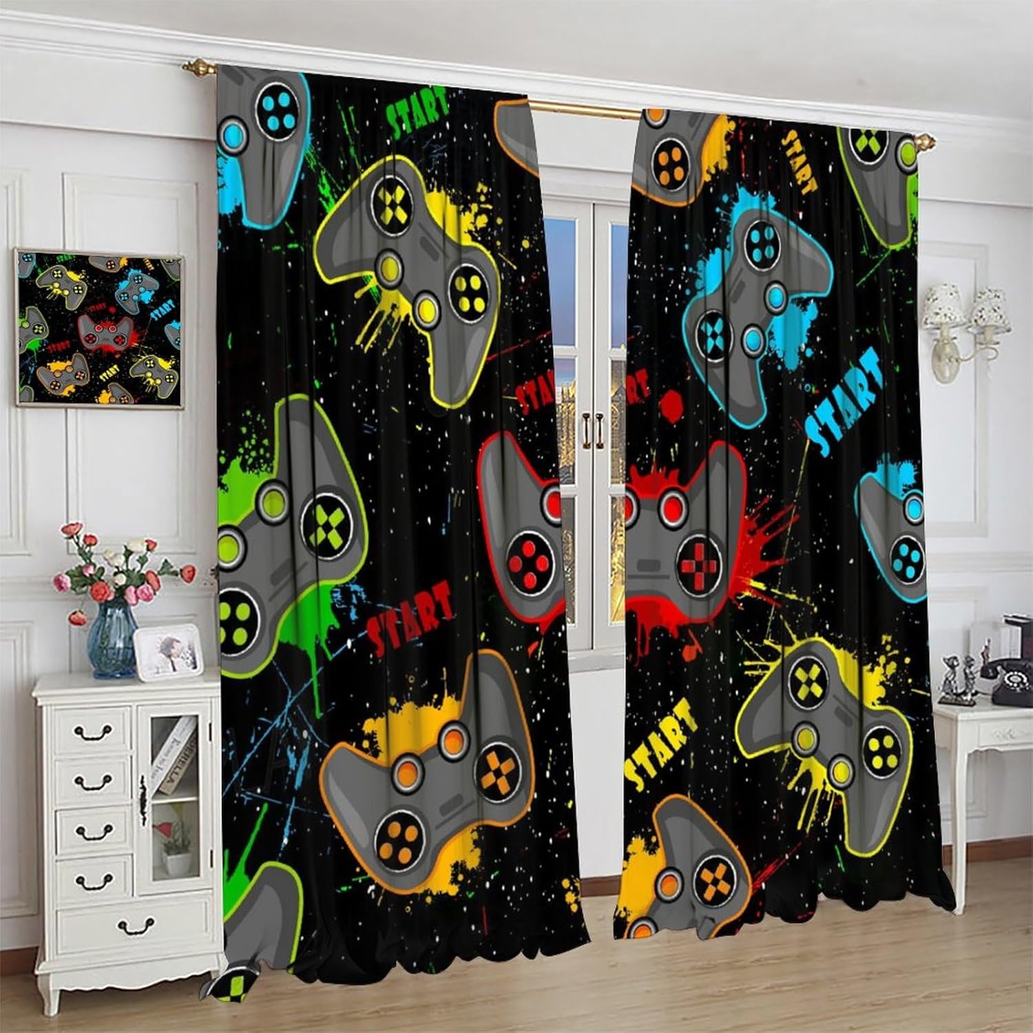 Kids Gaming Curtain for Bedroo - Home Decor Youtube Videos 리뷰 및 가격