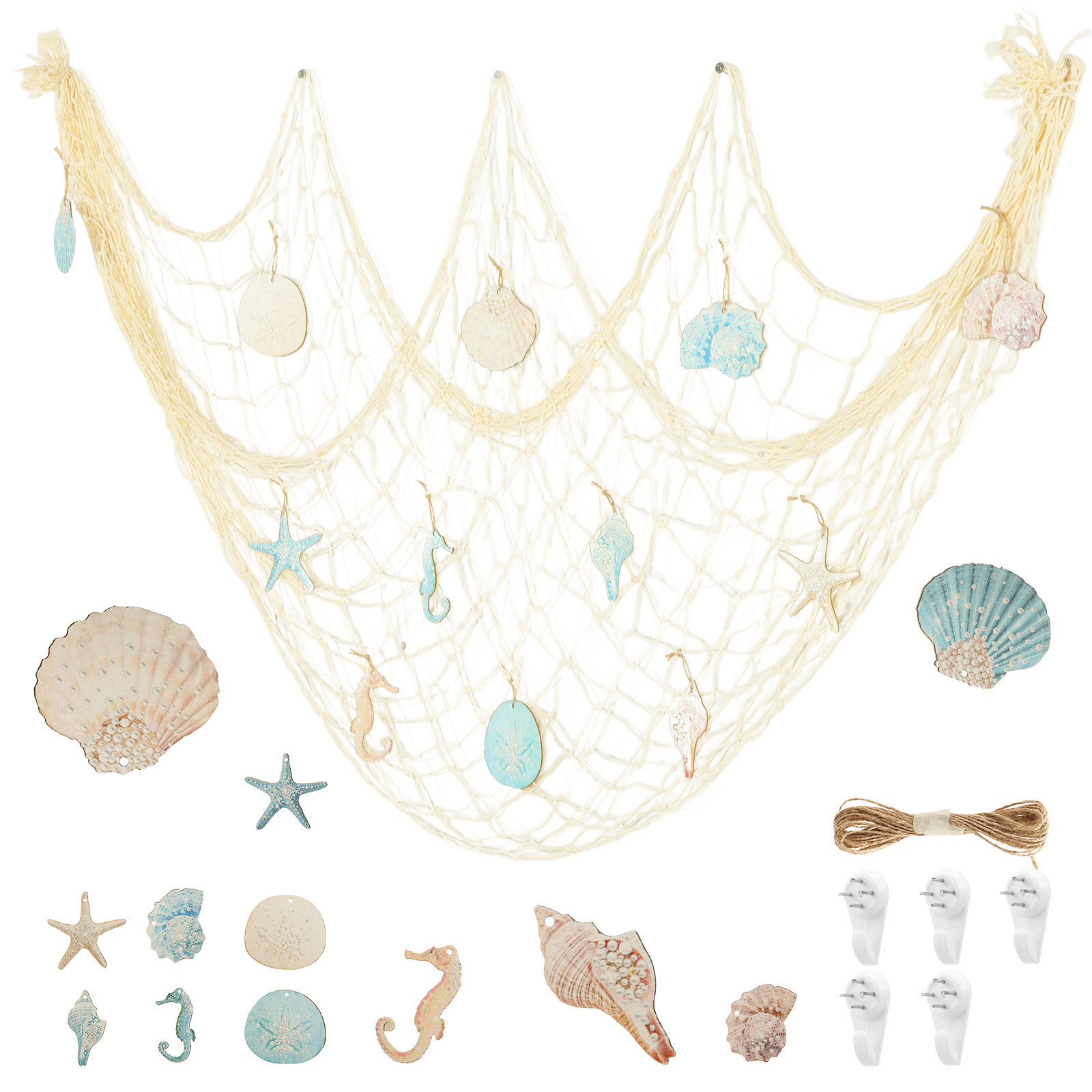 Natural Fishing Net Decoration - Boho Wind Chimes 리뷰 및 가격