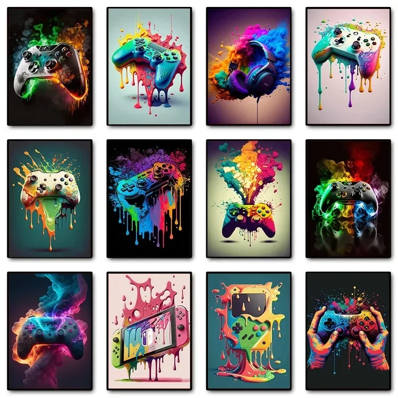 Colorful Pop Art Gamer Control - Home Decor Minimal 리뷰 및 가격