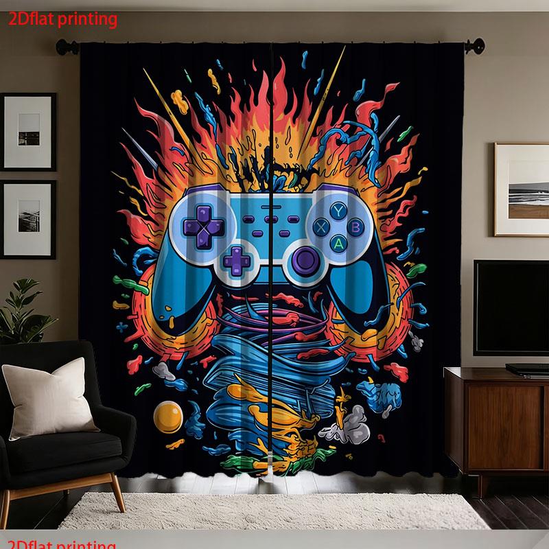 Retro Gaming Controller Curtai - Home Decor Youtube Videos 리뷰 및 가격