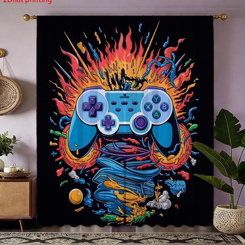Retro Gaming Controller Curtai - Home Decor Youtube Videos 리뷰 및 가격