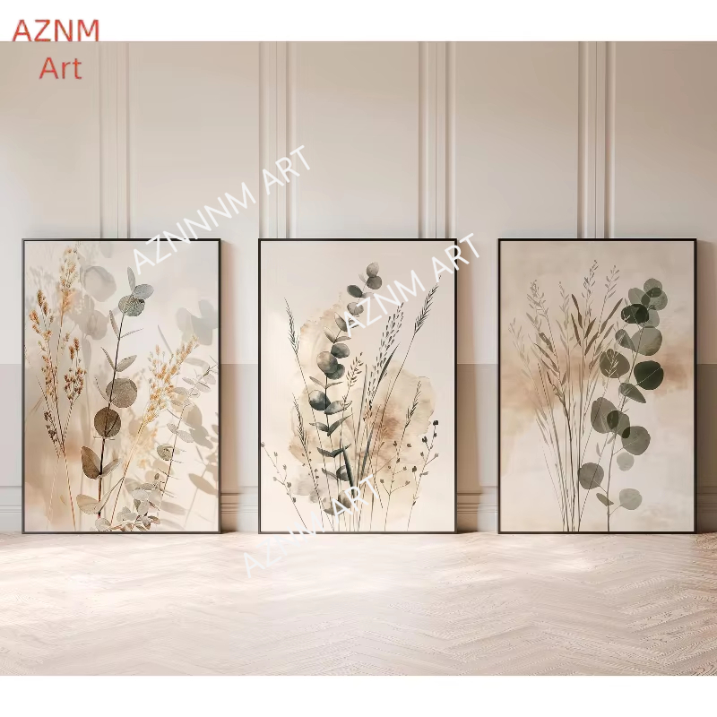 3pc Botanical Wall Artwork Neu - Home Decor Minimal 리뷰 및 가격