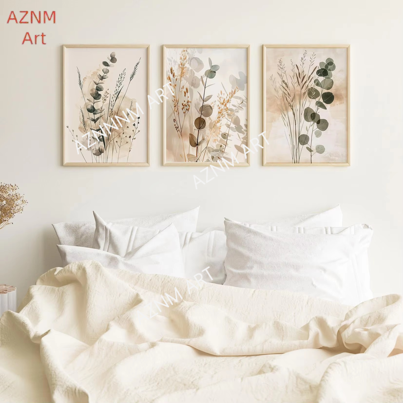 3pc Botanical Wall Artwork Neu - Home Decor Minimal 리뷰 및 가격