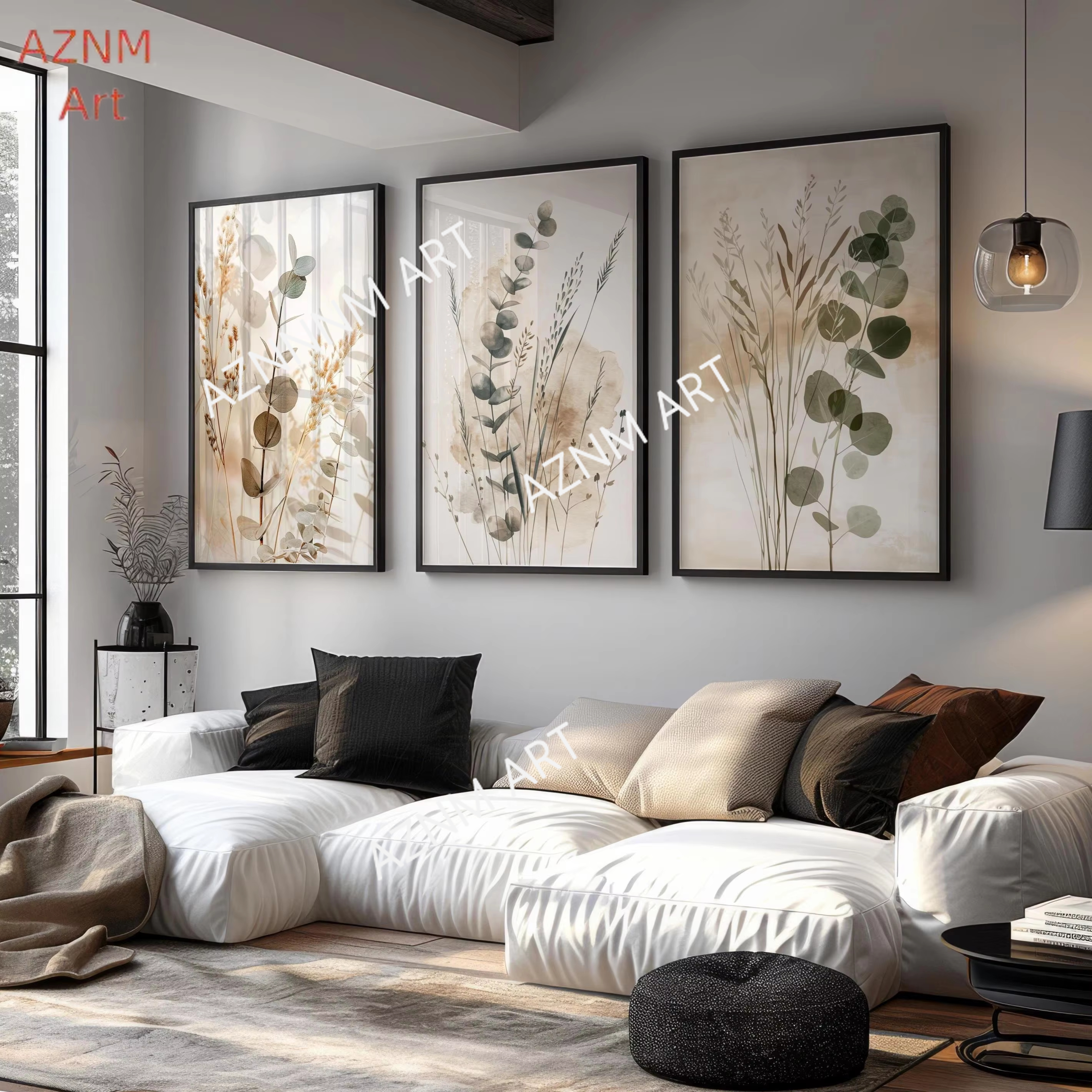3pc Botanical Wall Artwork Neu - Home Decor Minimal 리뷰 및 가격