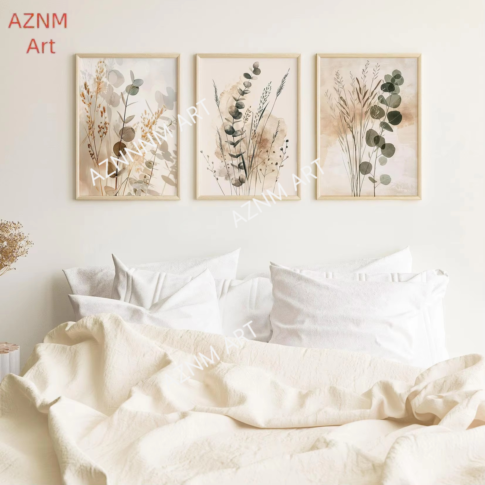 3pc Botanical Wall Artwork Neu - Home Decor Minimal 리뷰 및 가격