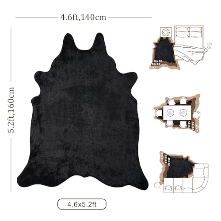 Faux Fur Cowhide Rug Cow Hide  - Cowhide Rug Faux 리뷰 및 가격