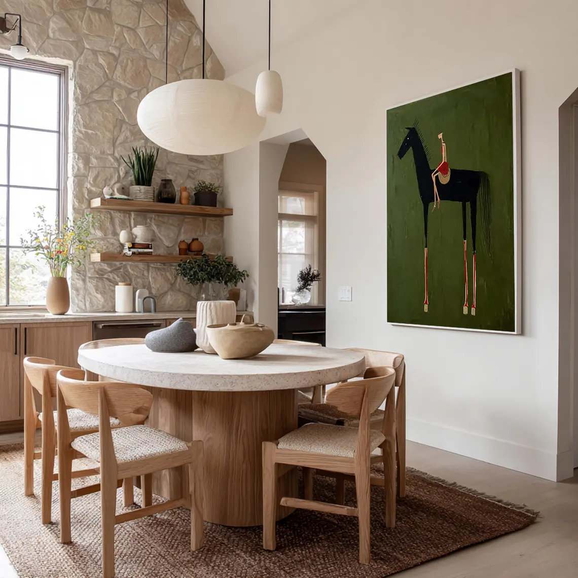 Horse Art Neutral Home Decor P - Home Decor Minimal 리뷰 및 가격