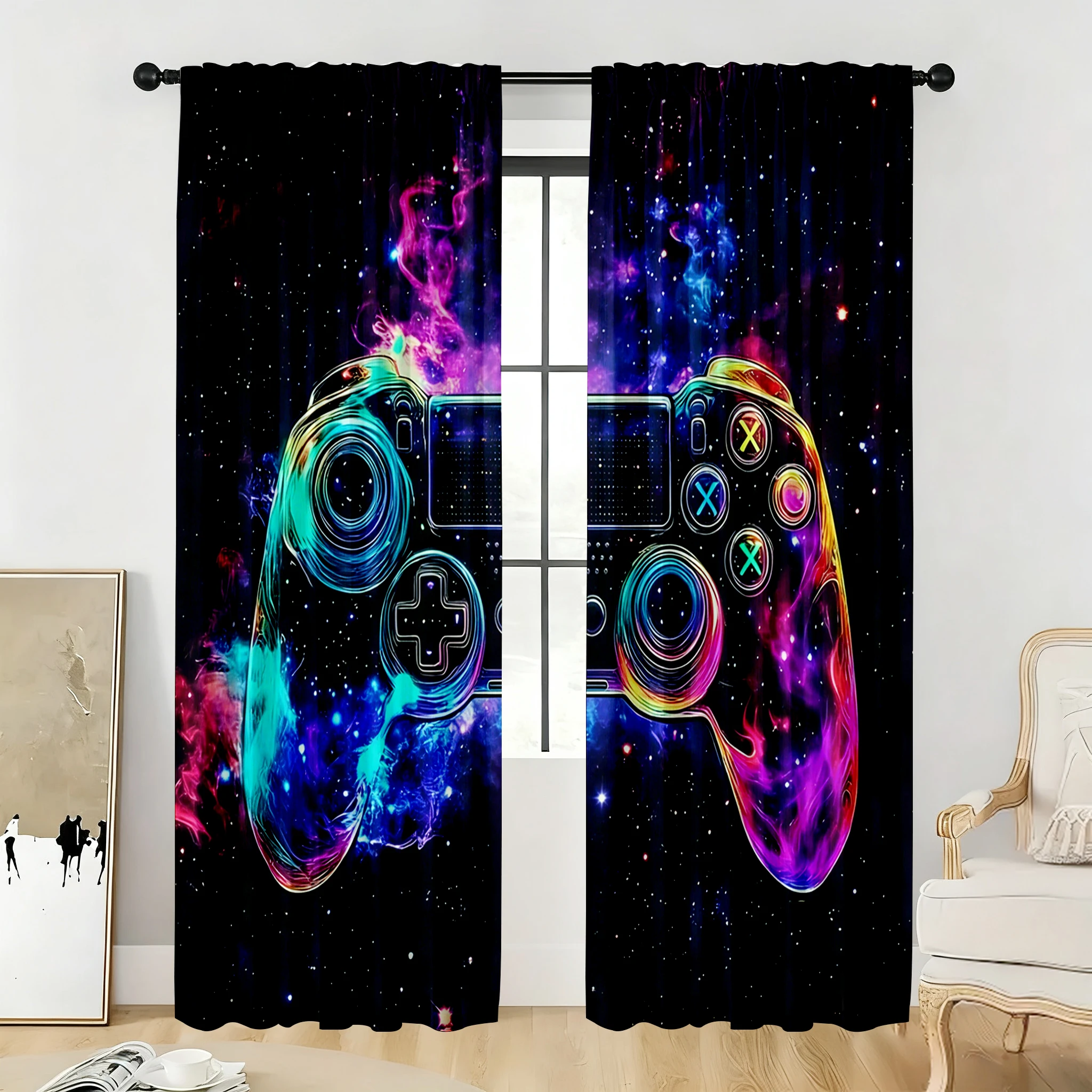 Gaming Controller Curtain Pair - Home Decor Youtube Videos 리뷰 및 가격