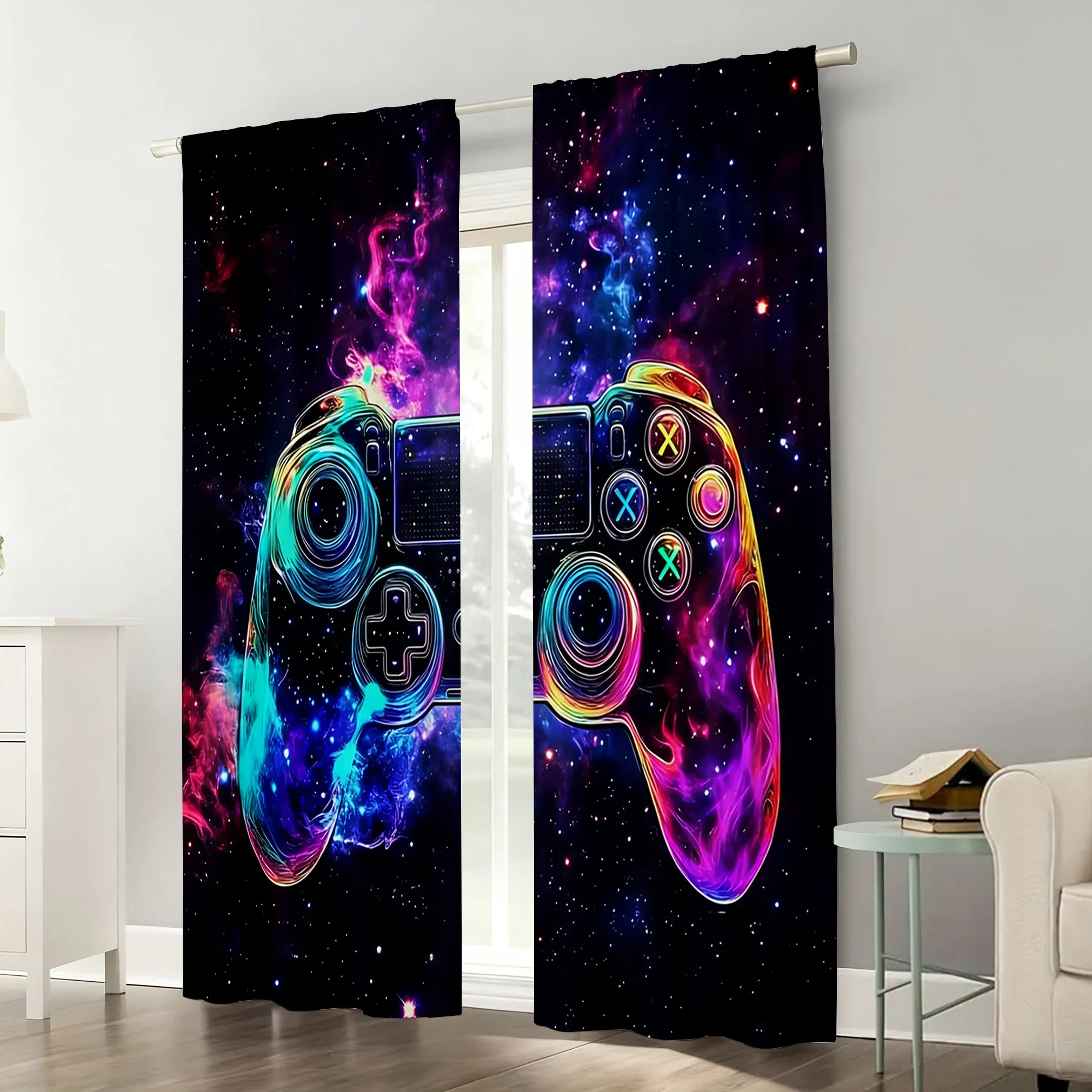Gaming Controller Curtain Pair - Home Decor Youtube Videos 리뷰 및 가격