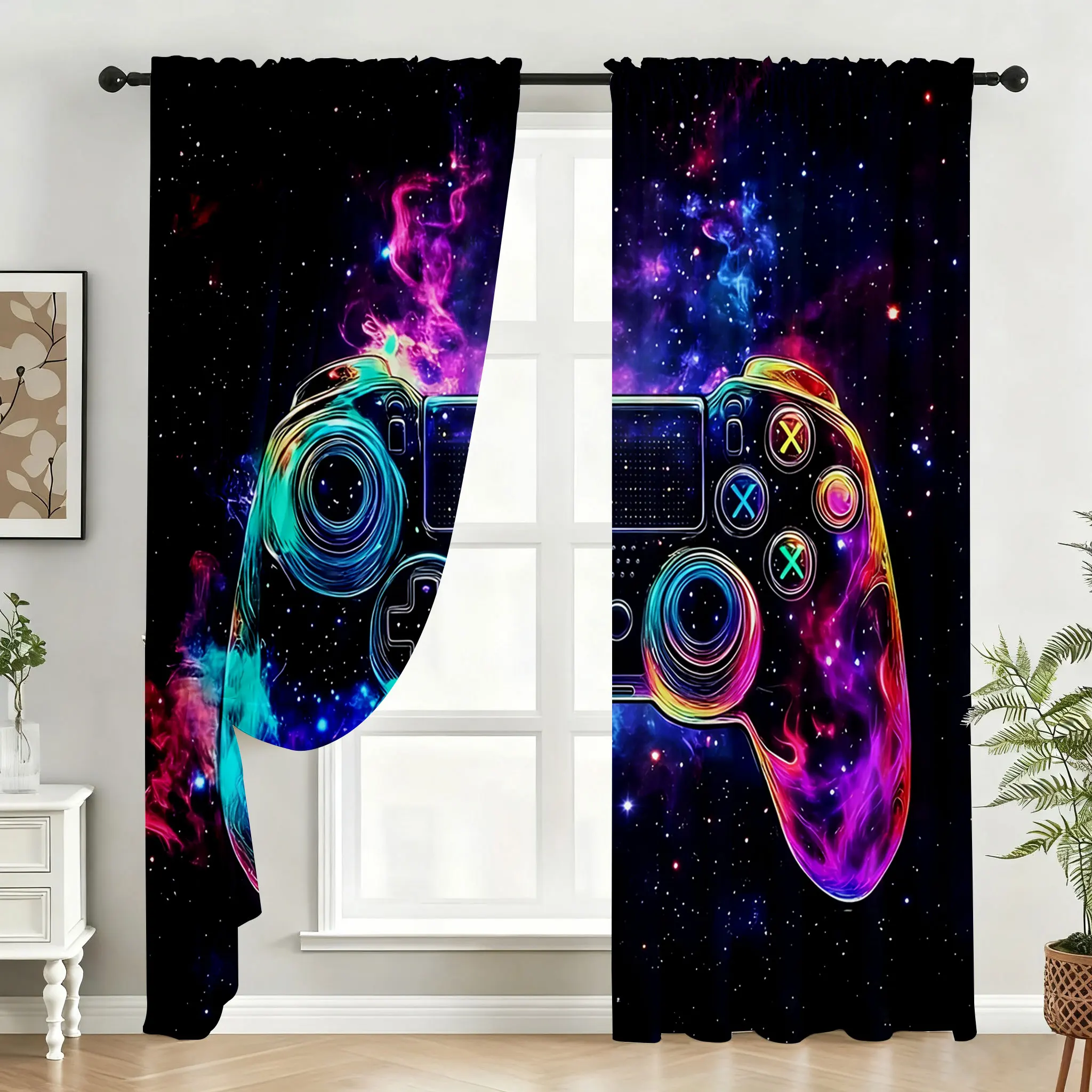 Gaming Controller Curtain Pair - Home Decor Youtube Videos 리뷰 및 가격
