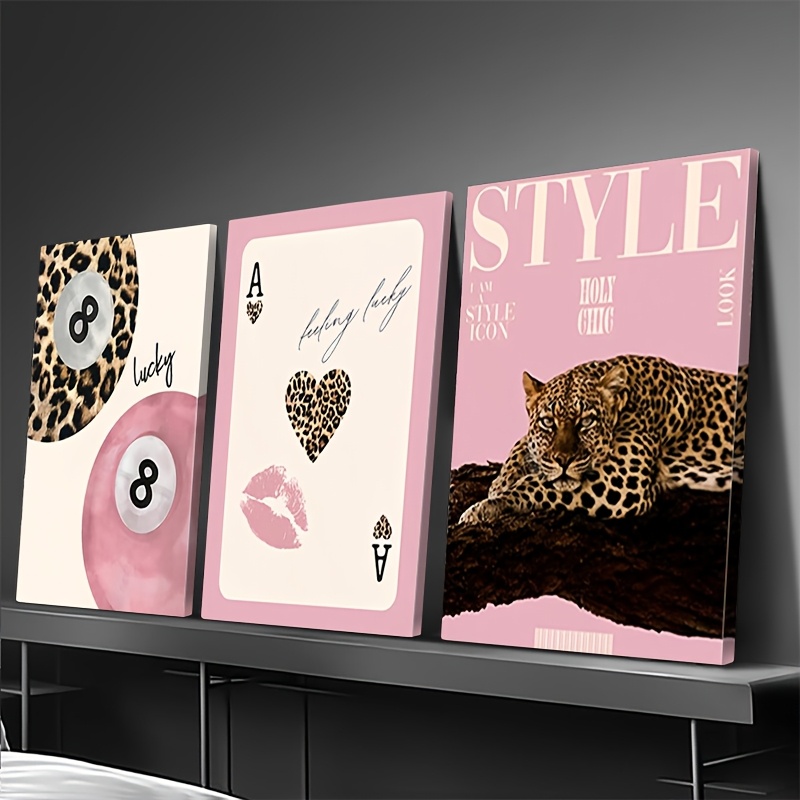 3pcs Leopard Cheetah Canvas Wa - Home Decor Brand 리뷰 및 가격
