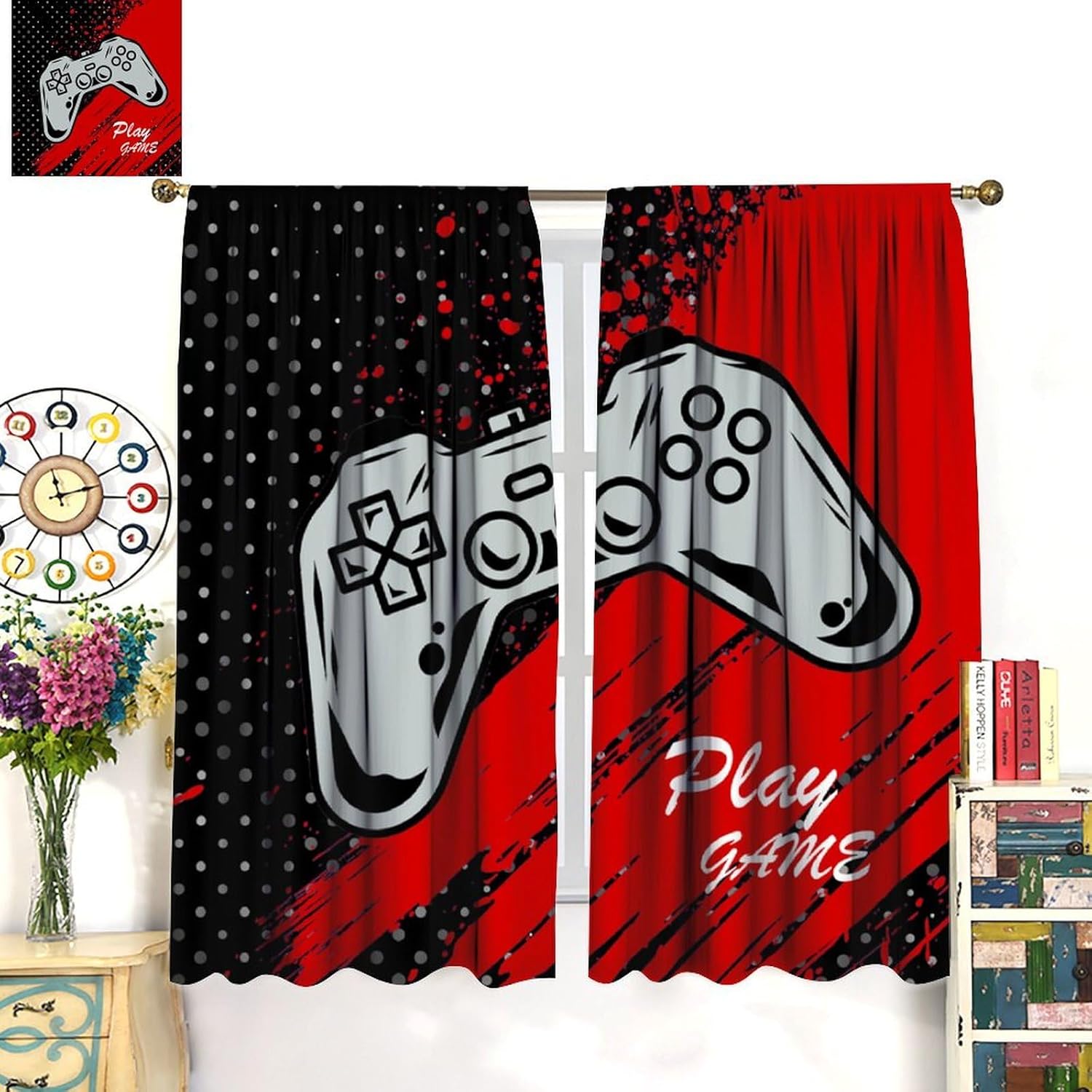 Gaming Controller Red Black Cu - Home Decor Youtube Videos 리뷰 및 가격