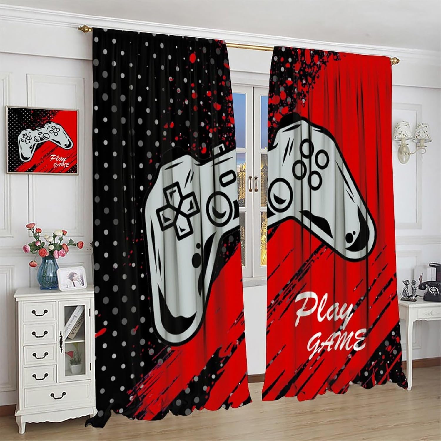 Gaming Controller Red Black Cu - Home Decor Youtube Videos 리뷰 및 가격