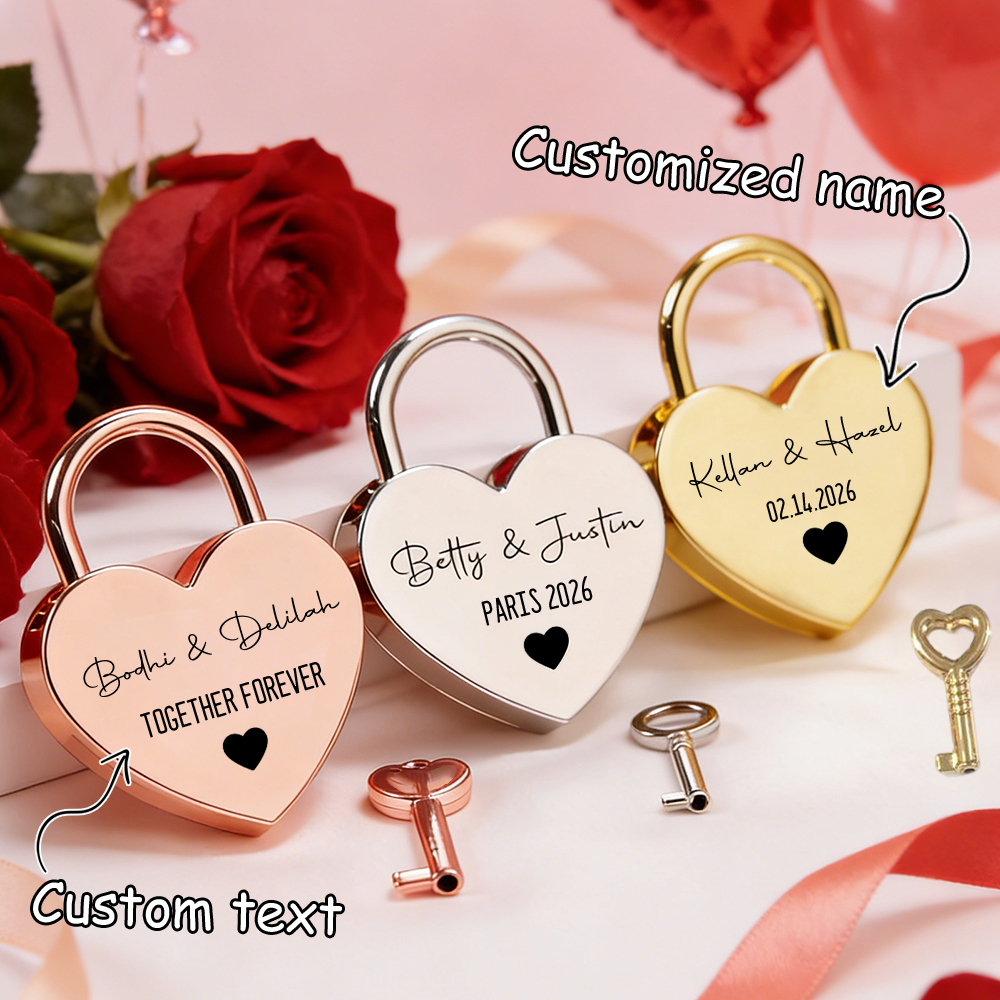 Custom Name Heart-Shaped Padlo - Home Decor Unique 리뷰 및 가격