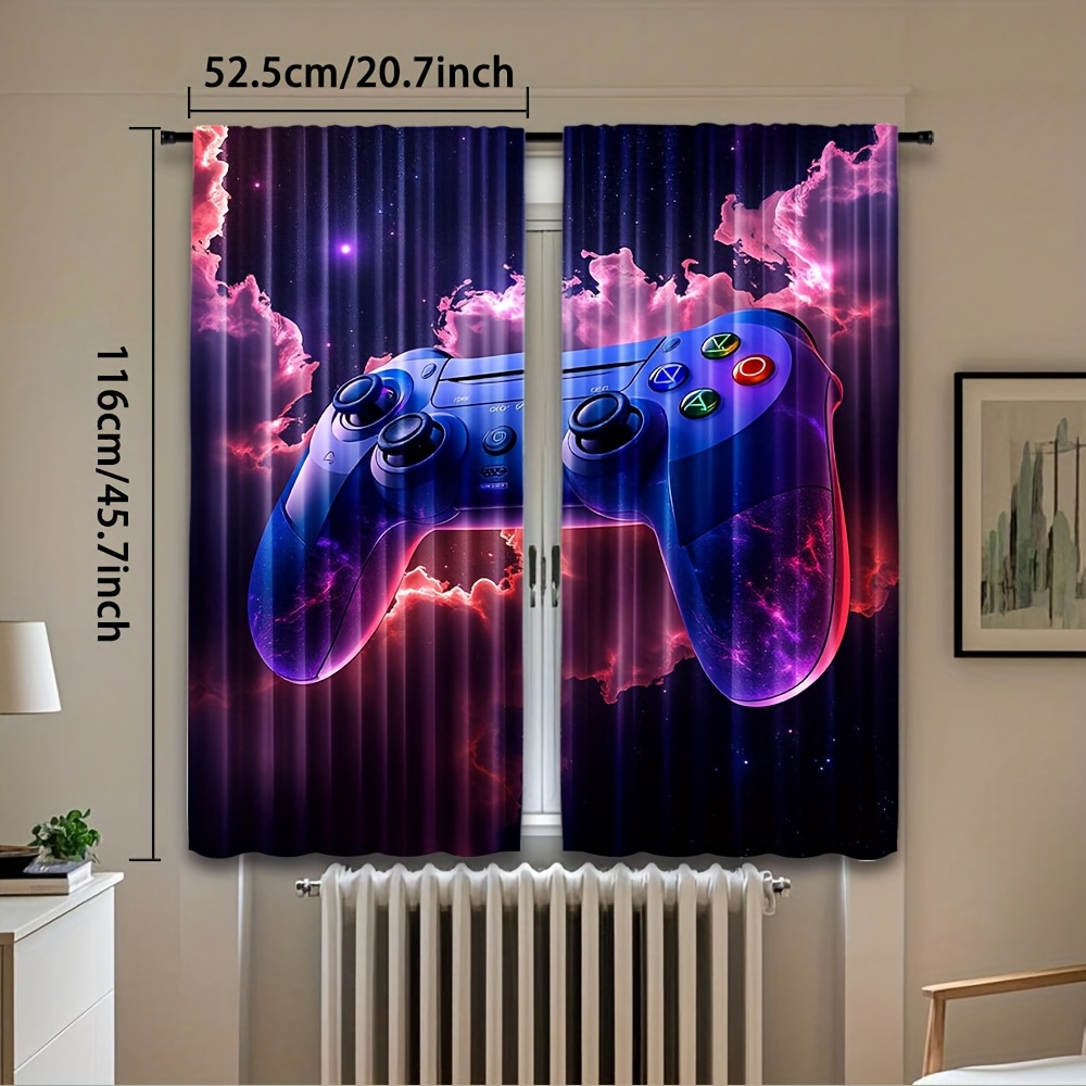 Cyberpunk Gaming Curtain Blue  - Home Decor Youtube Videos 리뷰 및 가격