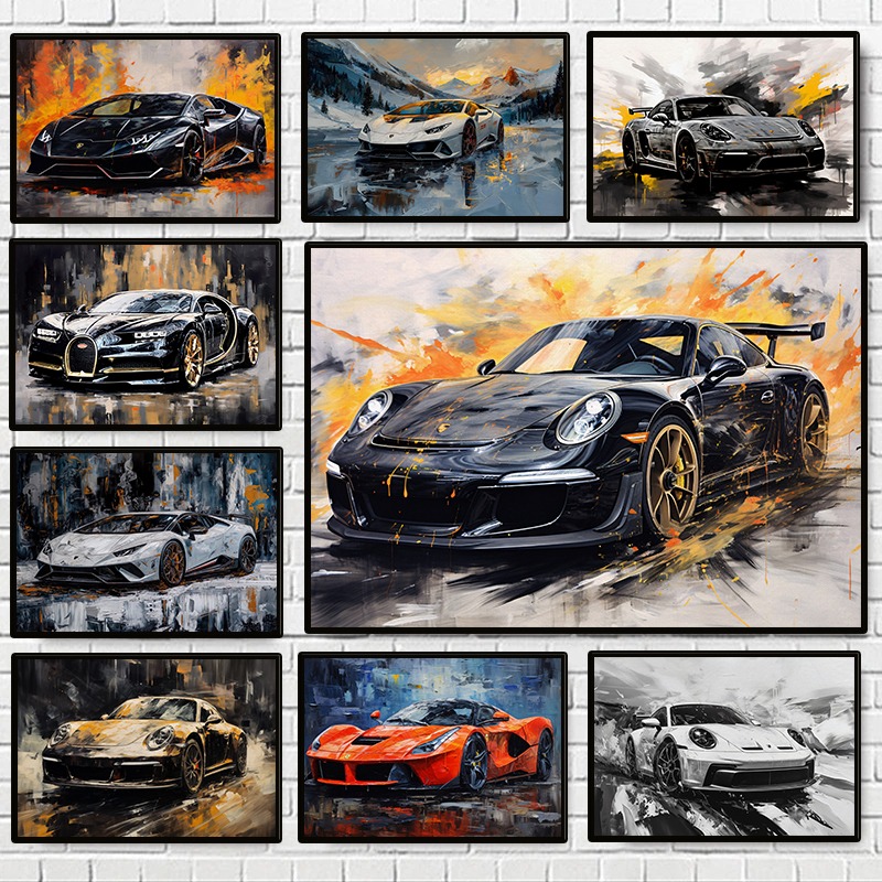 Modern Abstract Luxury Cars Po - Home Decor Brand 리뷰 및 가격
