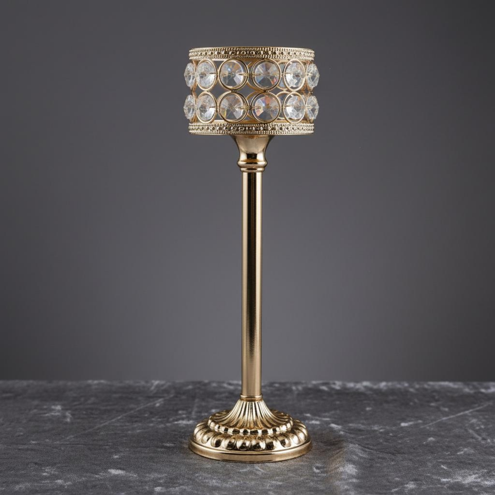 3 Pieces Gold Crystal Candle H - Home Decor Gold 리뷰 및 가격