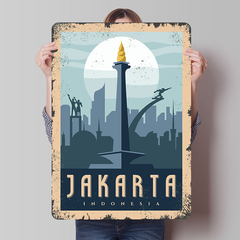 Jakarta Indonesia Travel Metal - Home Decor Jakarta 리뷰 및 가격