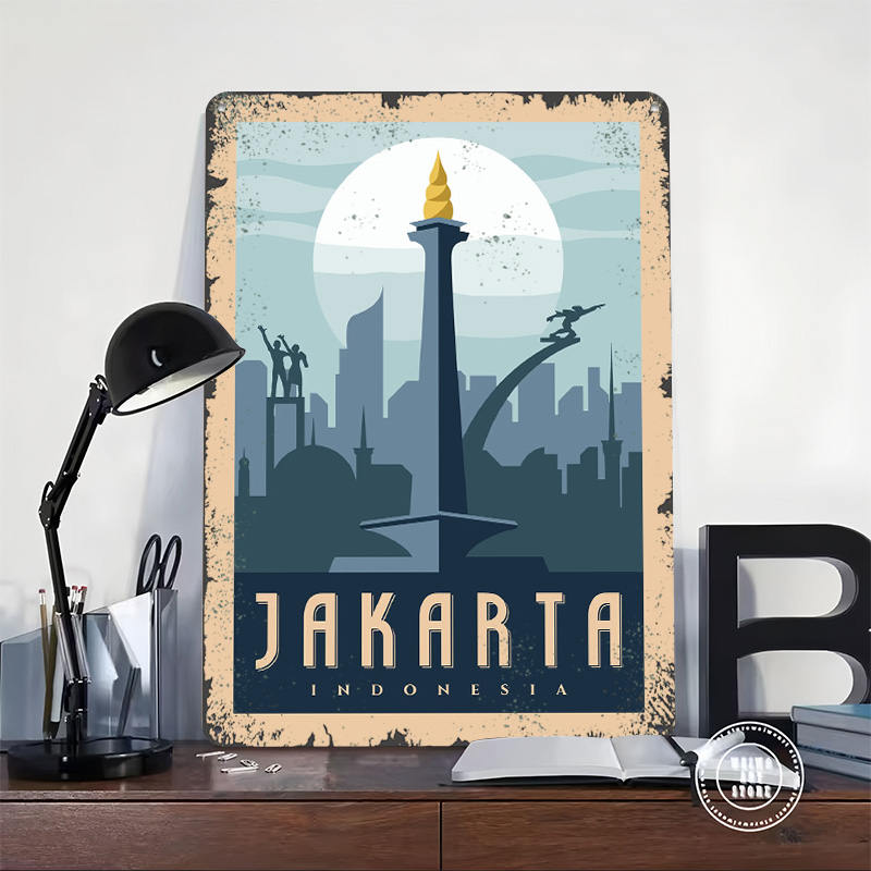 Jakarta Indonesia Travel Metal - Home Decor Jakarta 리뷰 및 가격