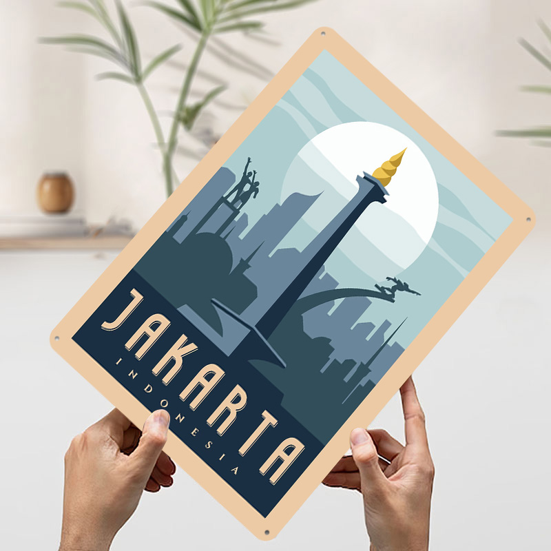 Jakarta Indonesia Travel Metal - Home Decor Jakarta 리뷰 및 가격