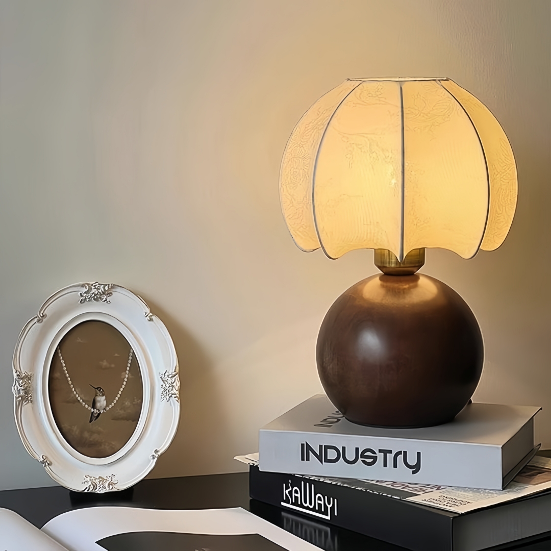 Vintage floral table lamp, med - Home Decor Gold 리뷰 및 가격
