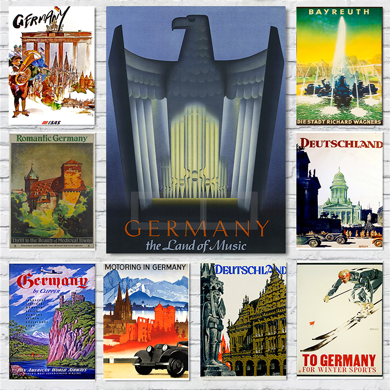 Germany Vintage Travel Poster  - Germany Home Decor 리뷰 및 가격