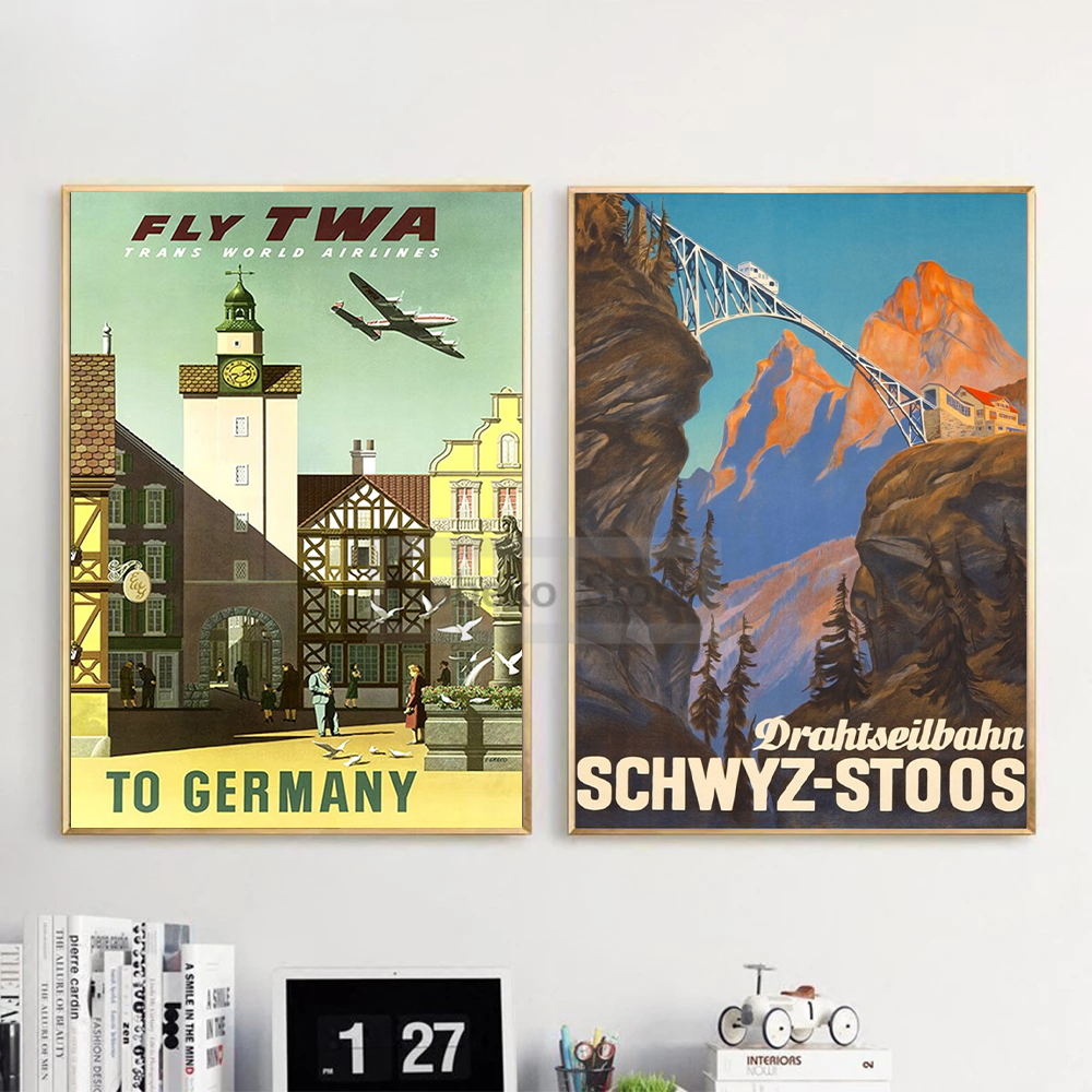 Germany Vintage Travel Poster  - Germany Home Decor 리뷰 및 가격