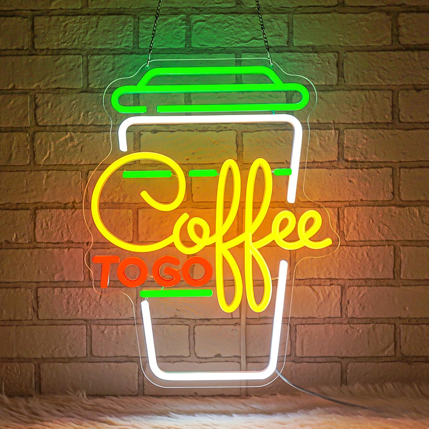 Coffee Neon Sign USB Dimmable  - Home Decor Kitchen 리뷰 및 가격