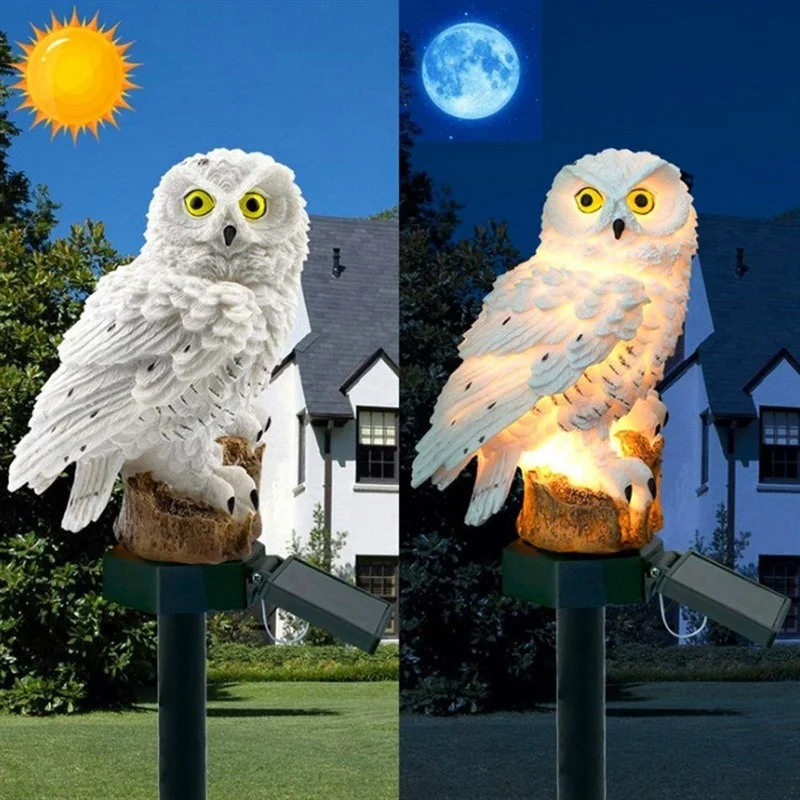 Solar Owl Statue Garden Light  - Home Decor Outdoor 리뷰 및 가격