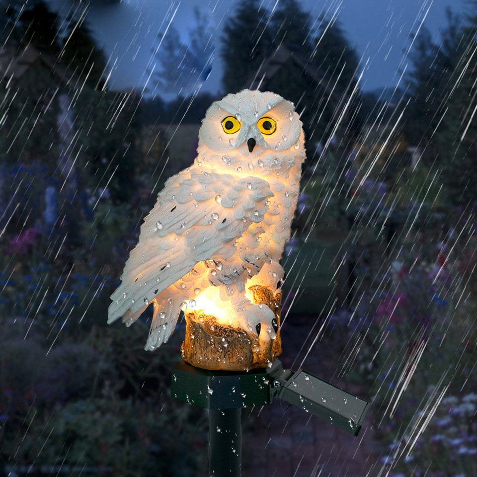 Solar Owl Statue Garden Light  - Home Decor Outdoor 리뷰 및 가격