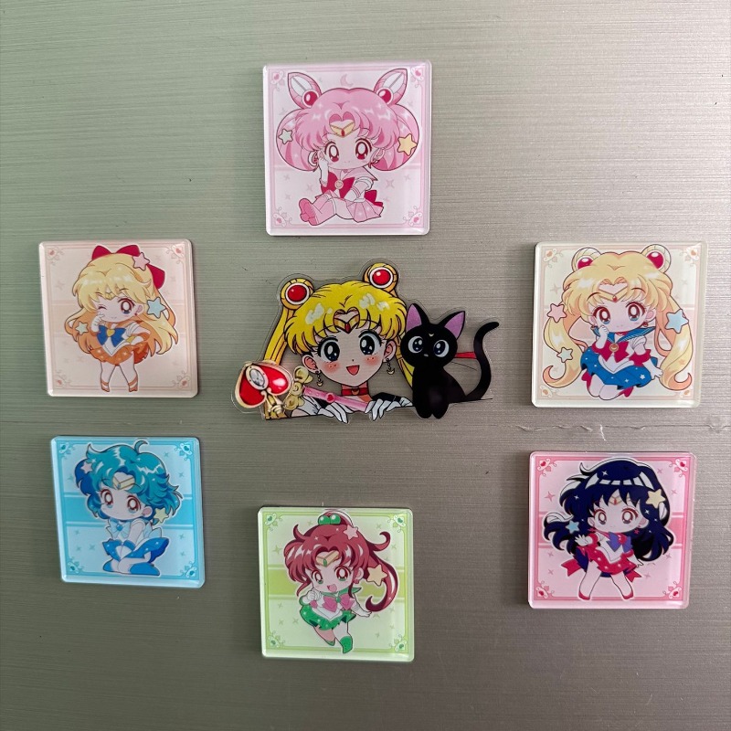 7Pcs/set Sailor Moon Anime Car - Home Decor Sticker 리뷰 및 가격