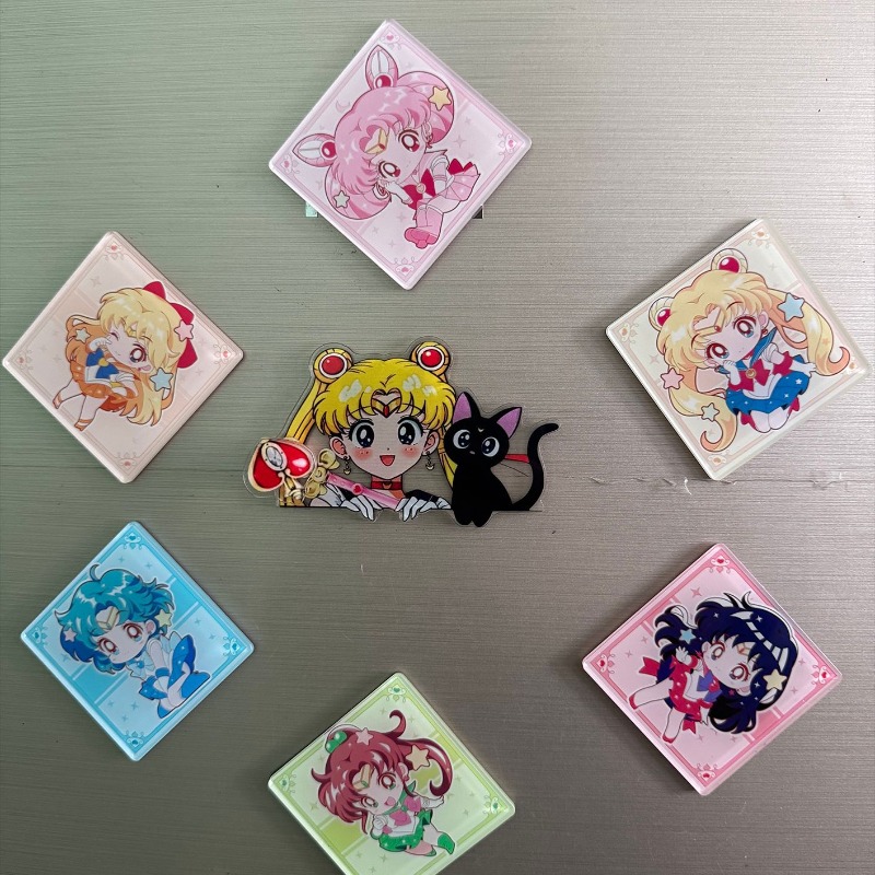 7Pcs/set Sailor Moon Anime Car - Home Decor Sticker 리뷰 및 가격