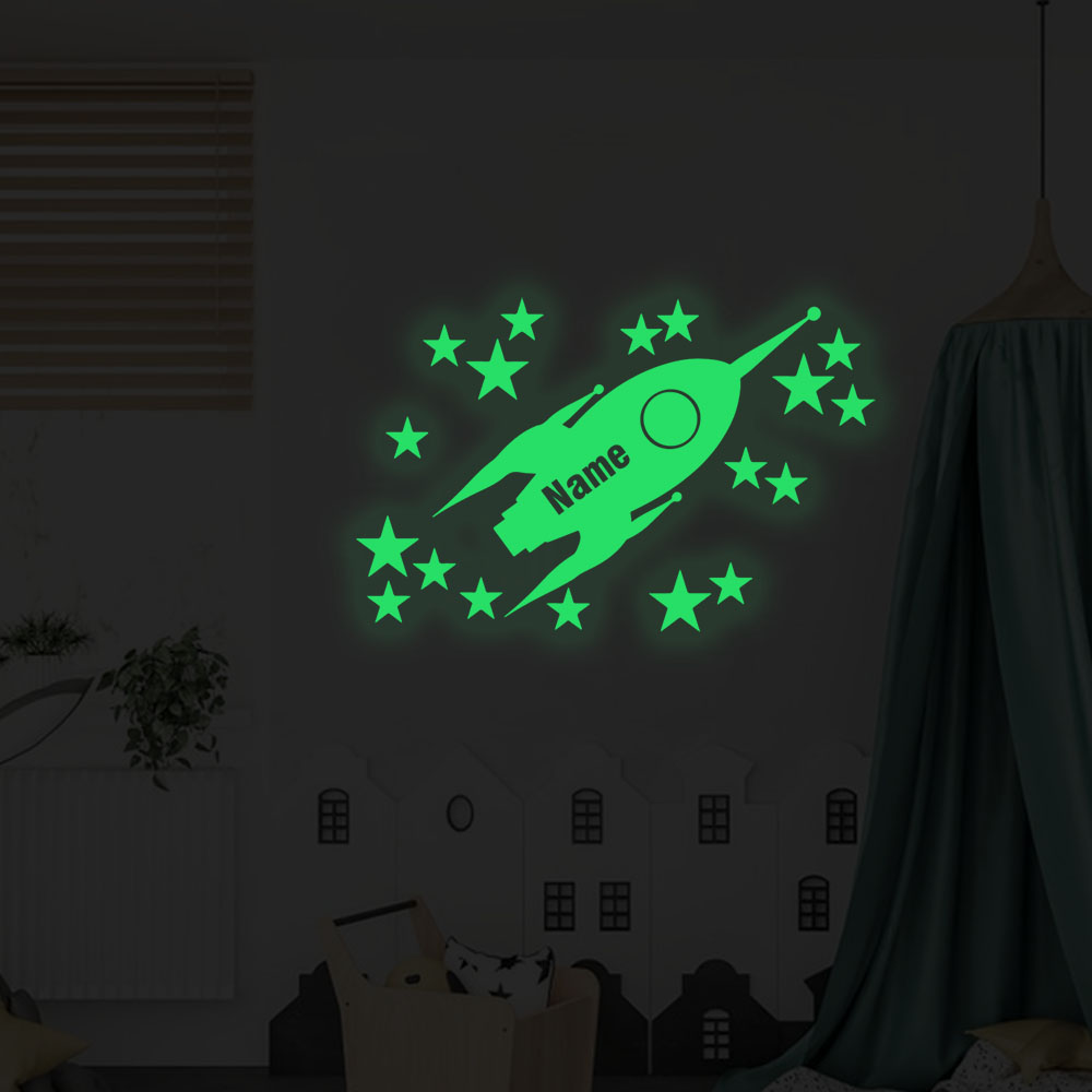 1pc Cartoon Rockets and stars  - Home Decor Sticker 리뷰 및 가격