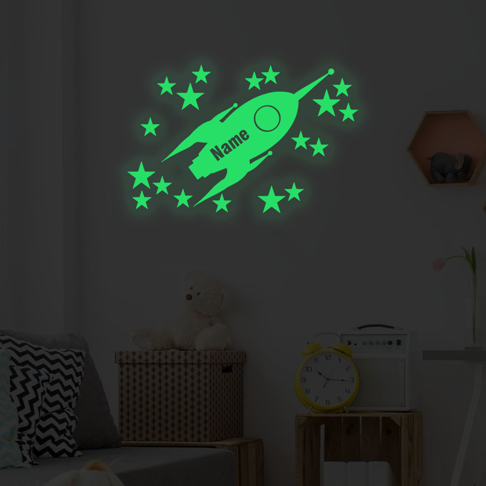 1pc Cartoon Rockets and stars  - Home Decor Sticker 리뷰 및 가격