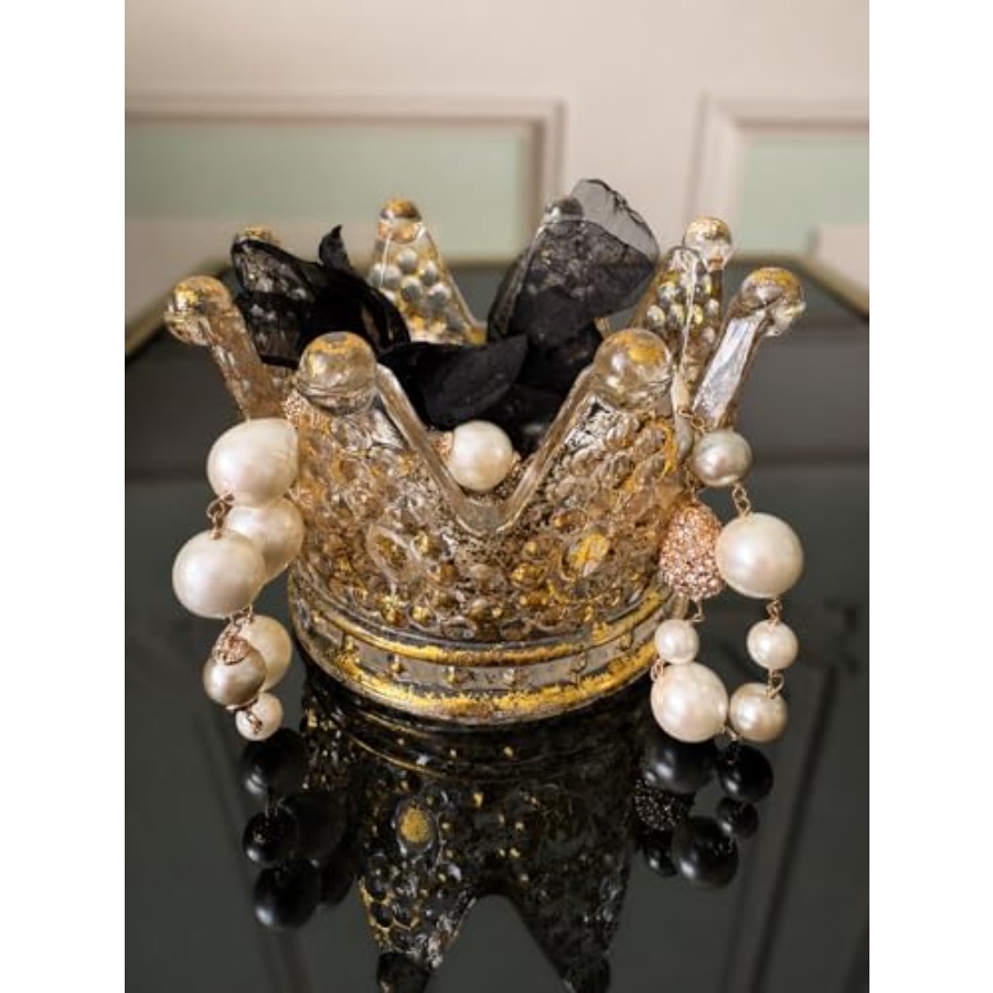 Luxury crown glass candle hold - Home Decor Gold 리뷰 및 가격