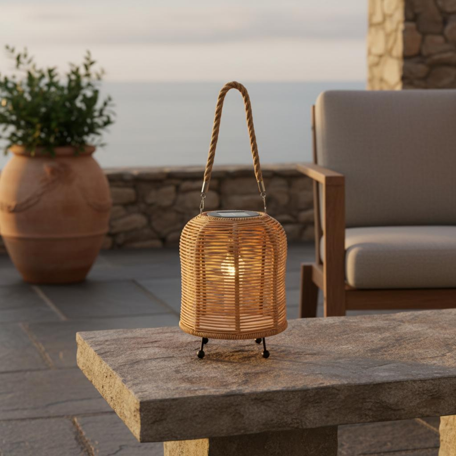 Handwoven Solar Lantern Warm L - Home Decor Outdoor 리뷰 및 가격