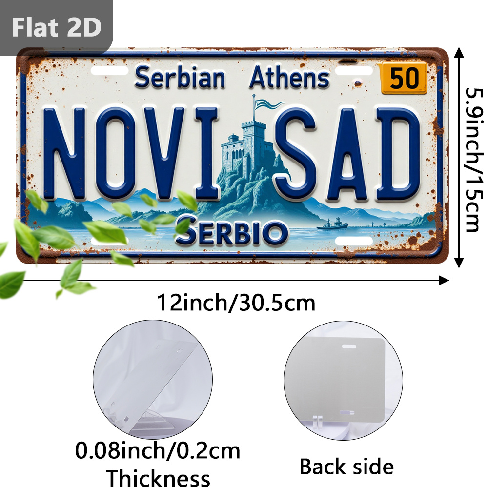 Vintage Novi Sad Cityscape Tin - Home Decor Novi Sad 리뷰 및 가격