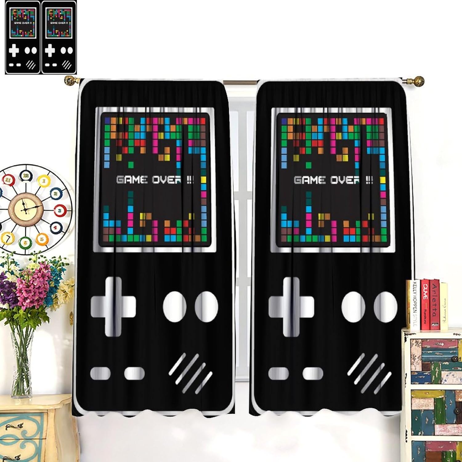 Kids Gaming Curtain for Bedroo - Home Decor Youtube Videos 리뷰 및 가격
