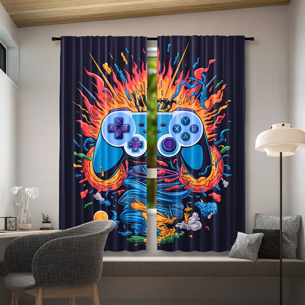 Gamer Pop Culture Curtain Wind - Home Decor Youtube Videos 리뷰 및 가격