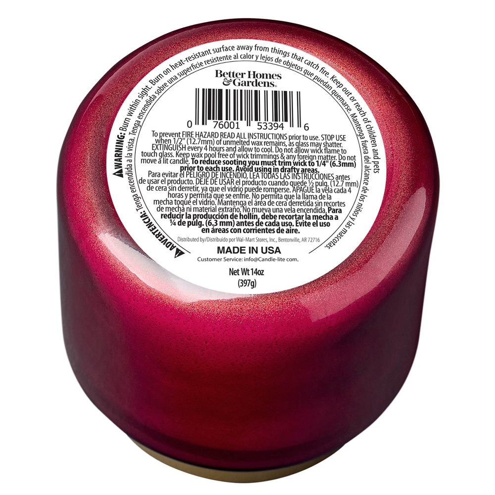 Red Glass Jar Candle with Gold - Home Decor Gold 리뷰 및 가격