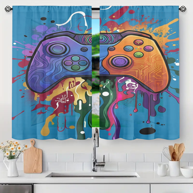 Retro Gaming Curtain Video Gam - Home Decor Youtube Videos 리뷰 및 가격