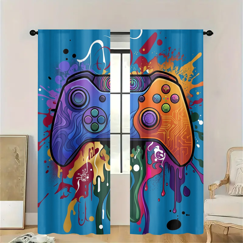 Retro Gaming Curtain Video Gam - Home Decor Youtube Videos 리뷰 및 가격